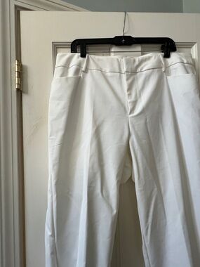 Eloquii Crisp White High-Waist Dress Pants